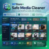 WPStore+ Safe Media Cleaner product image showing a safe WordPress media cleanup dashboard with protected media, cleanup candidates, and review-first workflow.