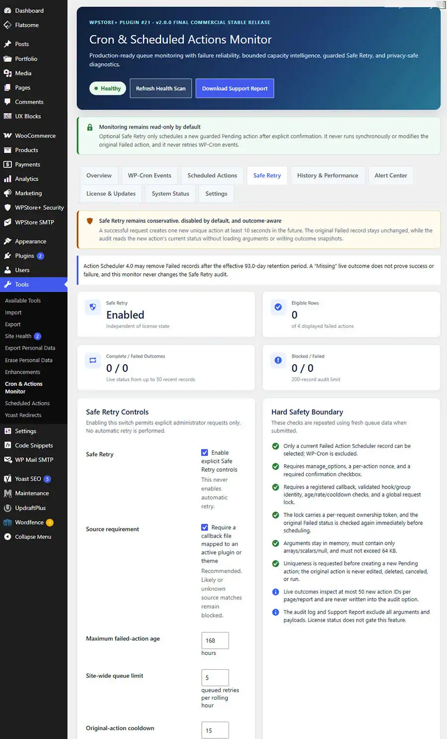 Guarded Safe Retry for failed WooCommerce Scheduled Actions