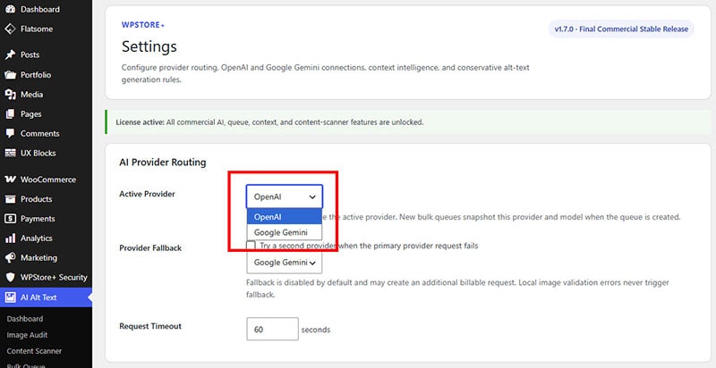 AI Provider Settings