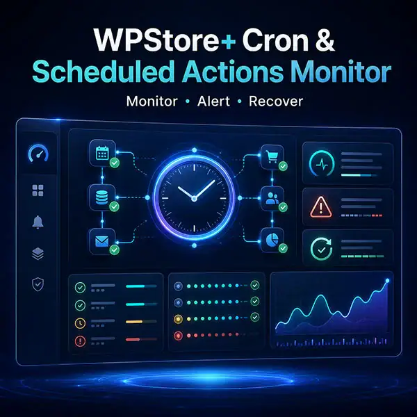 WPStore+ WordPress Cron and WooCommerce Scheduled Actions monitoring plugin