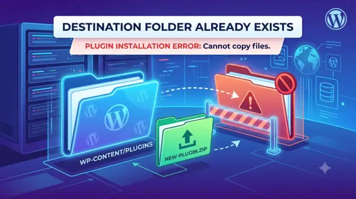 How to Solve the "Destination Folder Already Exists" Error in WordPress