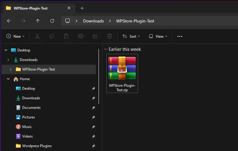 To fix the Destination Folder Already Exists error, first find the downloaded ZIP file of the WordPress plugin on your local computer drive to begin the troubleshooting and resolution process.