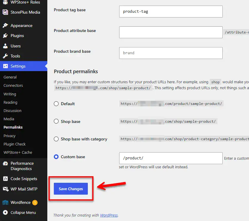 Clicking Save Changes in WordPress Permalink Settings to regenerate default .htaccess file